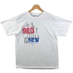 Kerusso Christian Jesus Crucifixion T Shirt Sz Large Red White New Y2k Vtg